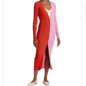 STAUD KNIT BUTTON dress